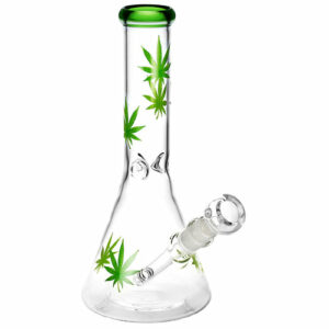 Shop CaliConnected 10” Pot Leaf Beaker Bong in australian