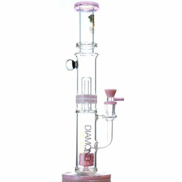 Shop Diamond Glass 15” Bubble Barrel to UFO Perc Straight Tube Bong in australian