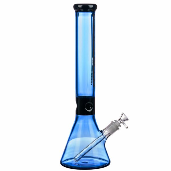 Shop Diamond Glass 15” Black Collared Beaker Bong in australian