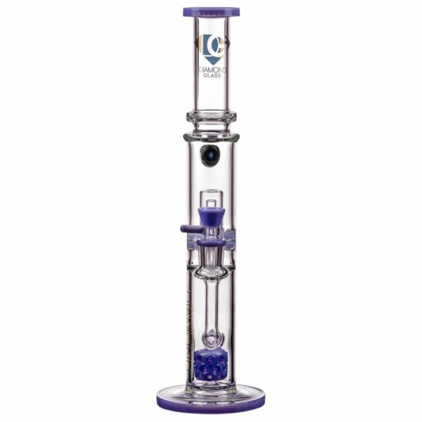 Shop Diamond Glass 15” Bubble Barrel to UFO Perc Straight Tube Bong in australian