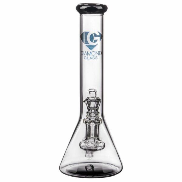 Shop Diamond Glass 8.5” Fixed Downstem Mini Beaker Bong in australian