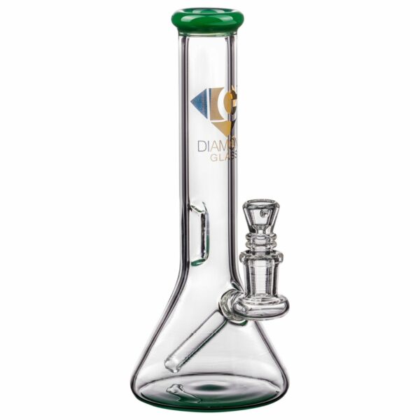 Shop Diamond Glass 8.5” Fixed Downstem Mini Beaker Bong in australian