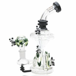 Shop Empire Glassworks Climbing Pandas Recycler Bong 🐼 in australian