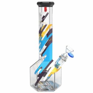 Shop Famous Designs Octagon 12” Glass Beaker Bong in australian