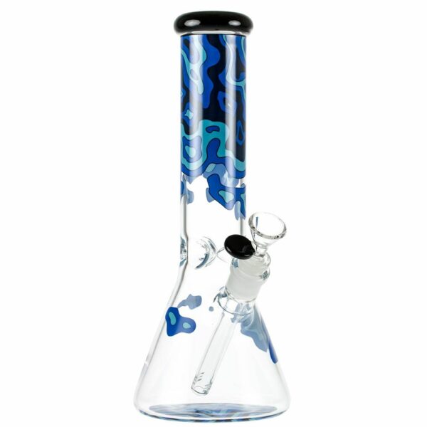 Shop Famous Designs Fabric 12” Glass Beaker Bong in australian