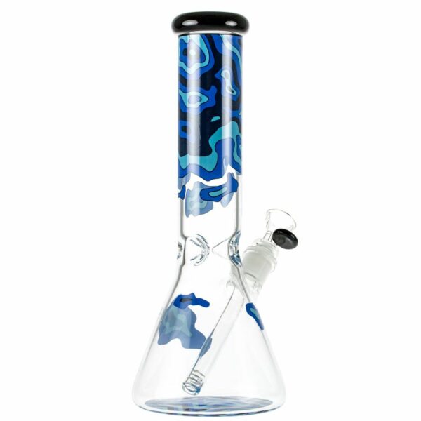 Shop Famous Designs Fabric 12” Glass Beaker Bong in australian