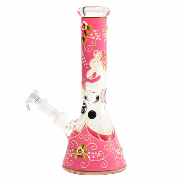 Shop Grace Glass 12.5" Hand Painted Beaker Bong in australian