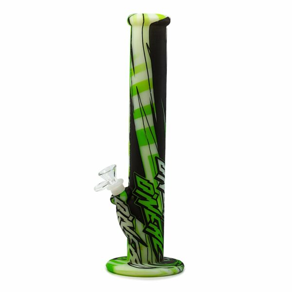 Shop Glow in the Dark 14” Silicone Straight Tube Bong in australian