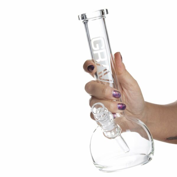 Shop Grav® 8” Bubble Base Beaker Bong - Clear in australian