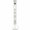 Shop LA Pipes 26” 5mm Thick Triple Showerhead Perc Beaker Bong in australian