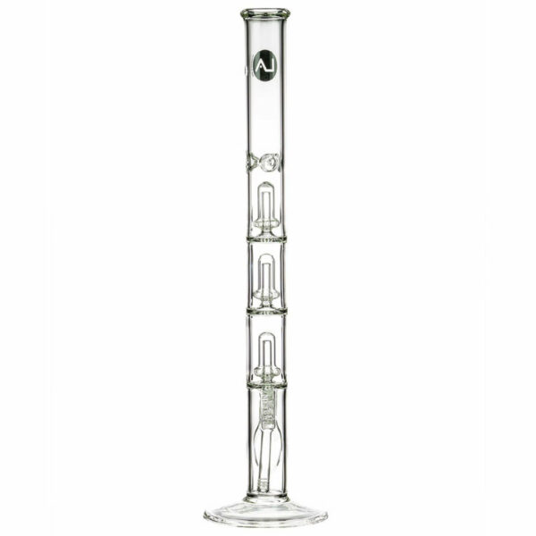 Shop LA Pipes 26” 5mm Thick Triple Showerhead Straight Tube Bong in australian