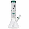 Shop LA Pipes 11” Color Accented Showerhead Perc Beaker Bong in australian