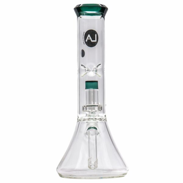 Shop LA Pipes 11” Color Accented Showerhead Perc Beaker Bong in australian