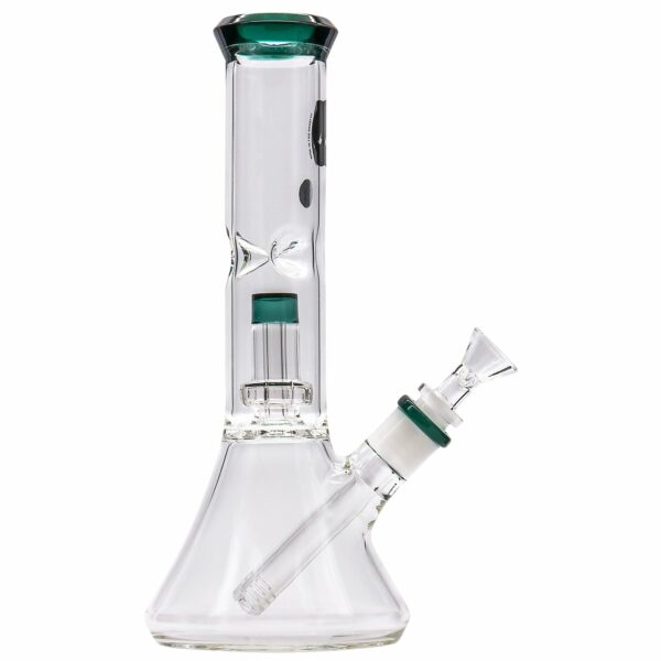 Shop LA Pipes 11” Color Accented Showerhead Perc Beaker Bong in australian