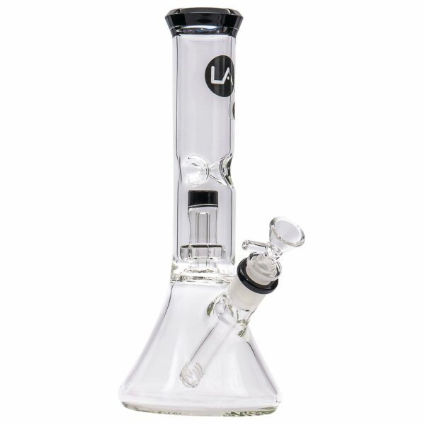 Shop LA Pipes 11” Color Accented Showerhead Perc Beaker Bong in australian