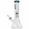 Shop LA Pipes 11” Color Accented Showerhead Perc Beaker Bong in australian