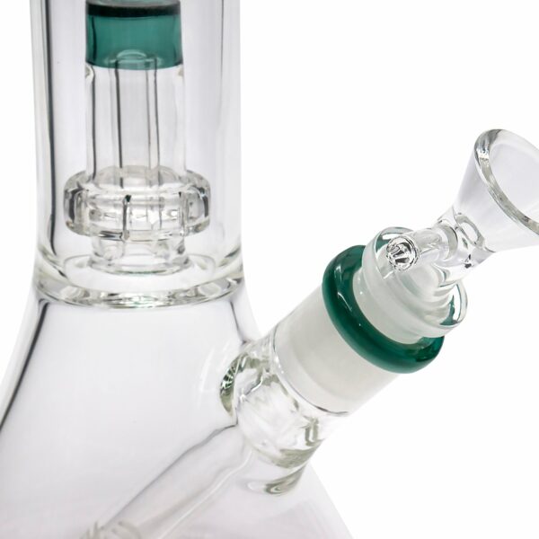 Shop LA Pipes 11” Color Accented Showerhead Perc Beaker Bong in australian