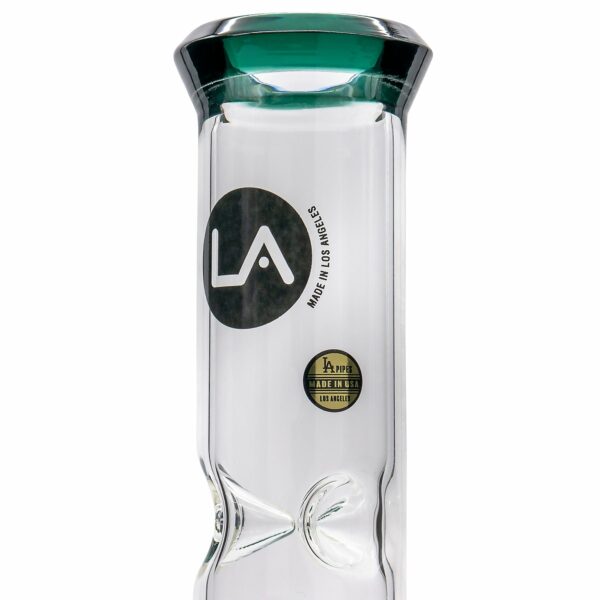 Shop LA Pipes 11” Color Accented Showerhead Perc Beaker Bong in australian