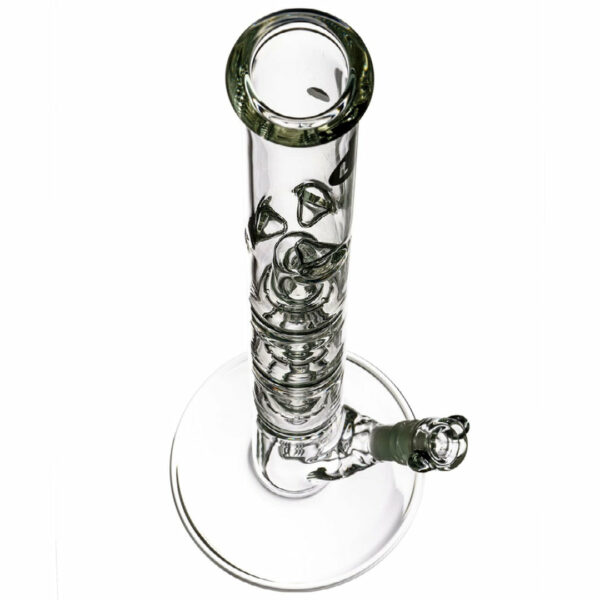 Shop LA Pipes 26” 5mm Thick Triple Showerhead Straight Tube Bong in australian