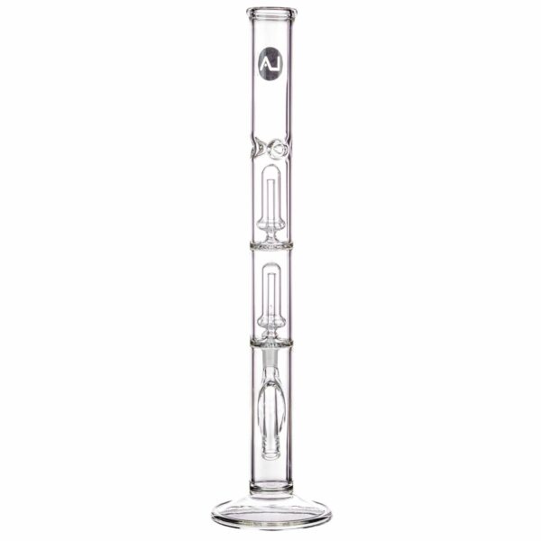 Shop LA Pipes 14” Double Showerhead Perc Straight Tube Bong in australian