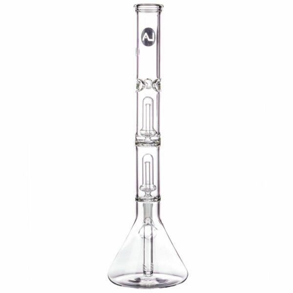 Shop LA Pipes 14” Double Showerhead Perc Beaker Bong in australian