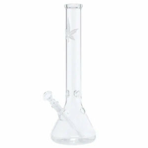 Shop CaliConnected 14" Clear Hemp Leaf Carb Bong in australian