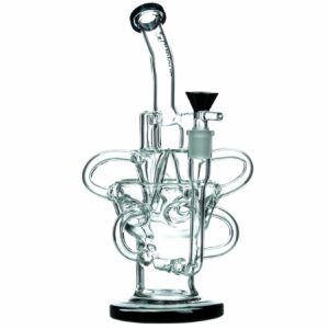 Shop Nucleus 11” Half Fab Egg Triple Recycler Bong in australian