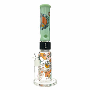 Shop Prism Pipes 15” Flower Power Honeycomb Perc Straight Tube Bong in australian