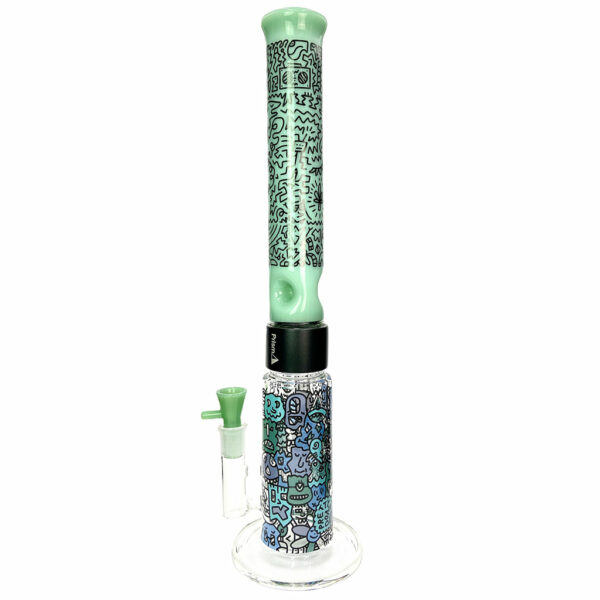 Shop Prism Pipes 19” Pretty Done Honeycomb Perc Straight Tube Bong in australian