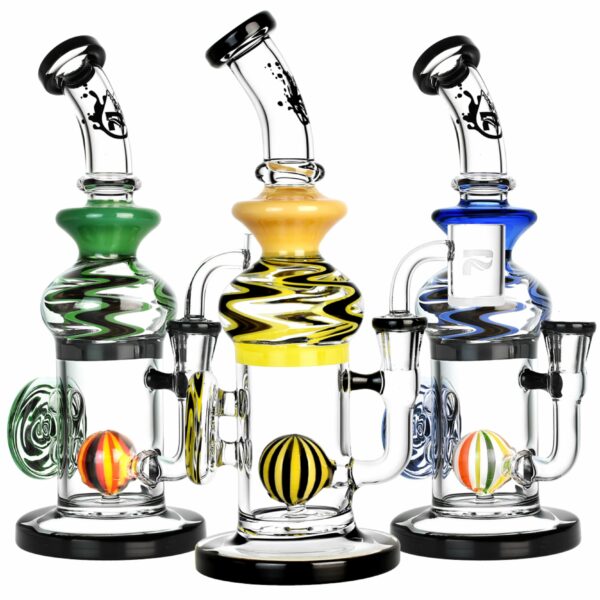 Shop Pulsar 9.5” High Contrast Ball Perc Dab Rig in australian