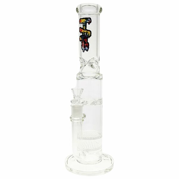 Shop TAG 16” Double Honeycomb Perc Straight Tube Bong in australian