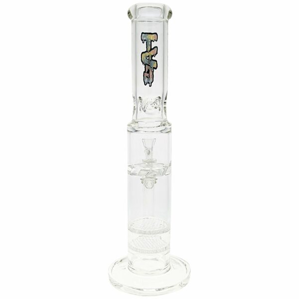 Shop TAG 16” Double Honeycomb Perc Straight Tube Bong in australian