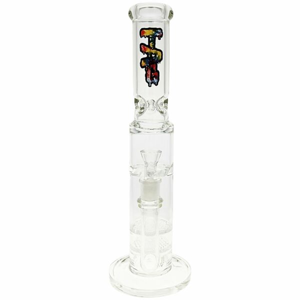 Shop TAG 16” Double Honeycomb Perc Straight Tube Bong in australian