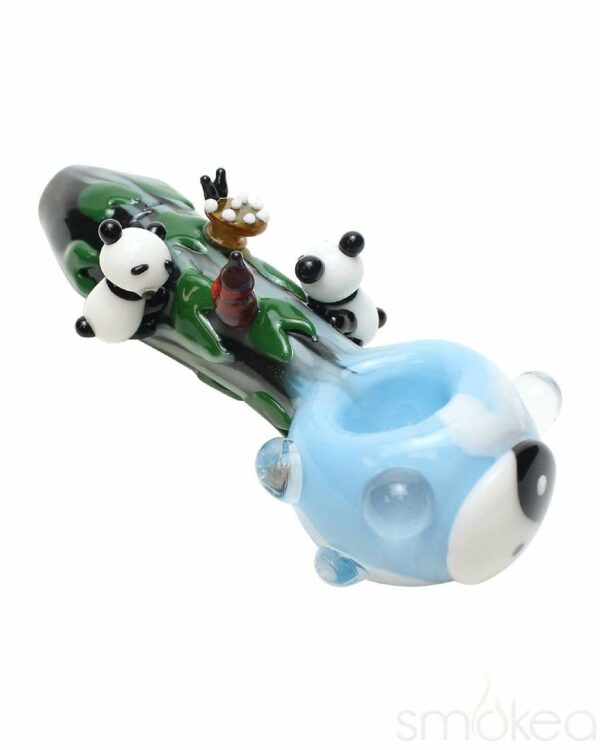 Shop Empire Glassworks Small Climbing Pandas Spoon Pipe in australian