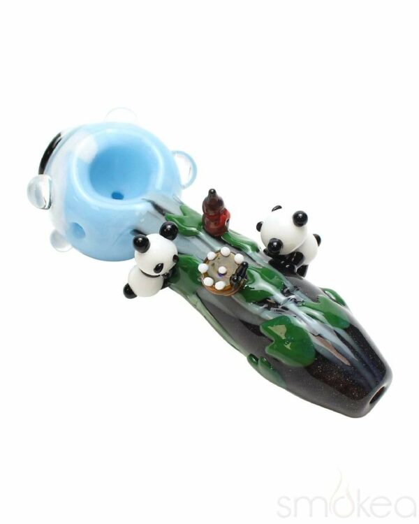 Shop Empire Glassworks Small Climbing Pandas Spoon Pipe in australian