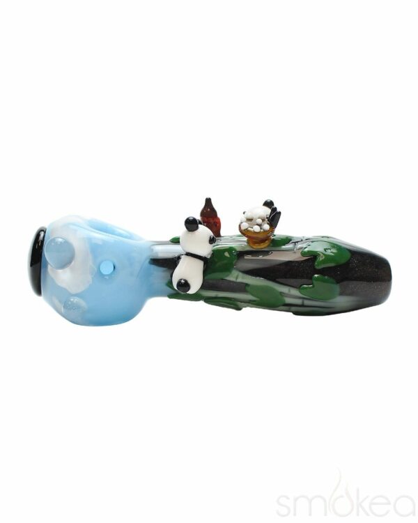 Shop Empire Glassworks Small Climbing Pandas Spoon Pipe in australian