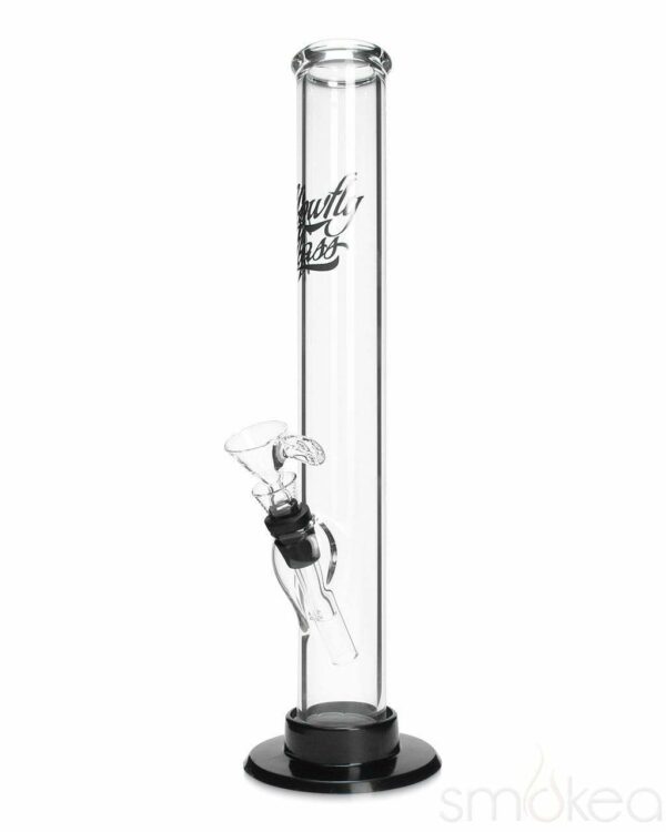 Shop Glowfly Glass 12" Straight Bong w/ Removable Base in australian