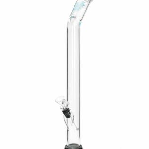 Shop Glowfly Glass 18" Bent Straight Bong w/ Removable Base in australian