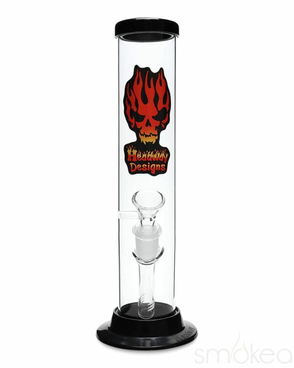 Shop Headway 10" Glass on Glass Straight Acrylic Bong in australian