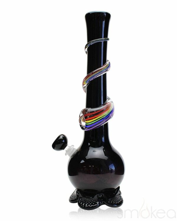 Shop Noble Glass Medium Rainbow Wrapped Soft Glass Bong in australian