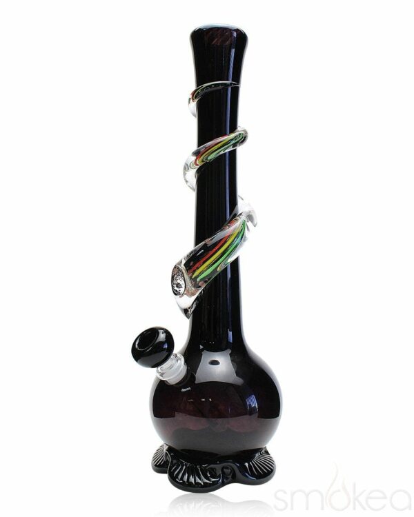 Shop Noble Glass Medium Rasta Wrapped Soft Glass Bong in australian