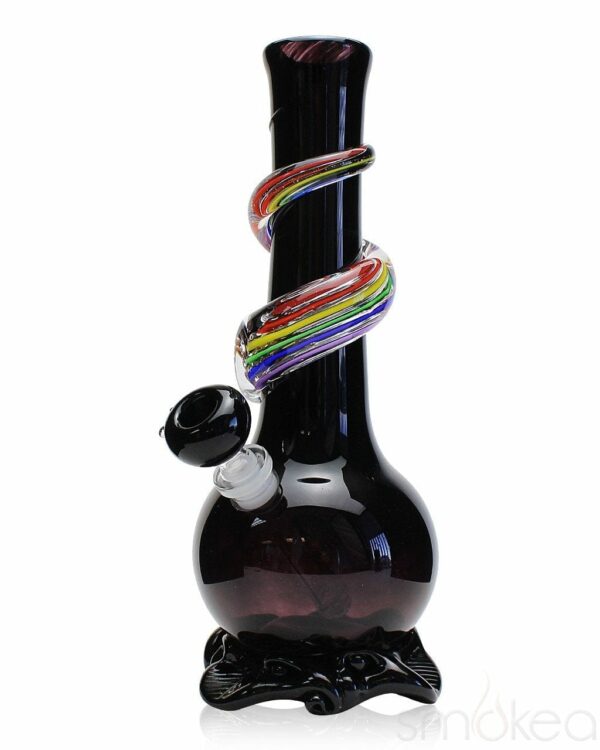 Shop Noble Glass Small Rainbow Wrapped Soft Glass Bong in australian