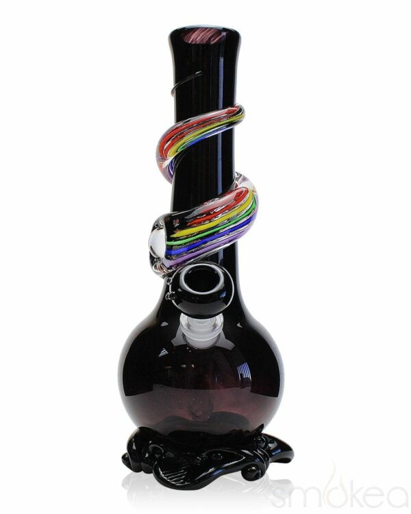 Shop Noble Glass Small Rainbow Wrapped Soft Glass Bong in australian