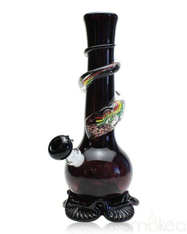 Shop Noble Glass Small Rasta Wrapped Soft Glass Bong in australian