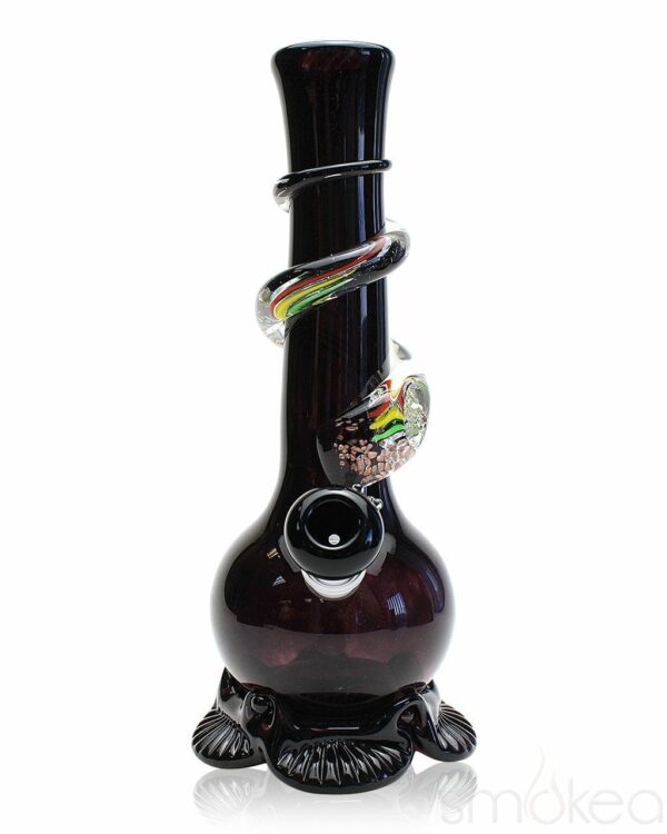 Shop Noble Glass Small Rasta Wrapped Soft Glass Bong in australian