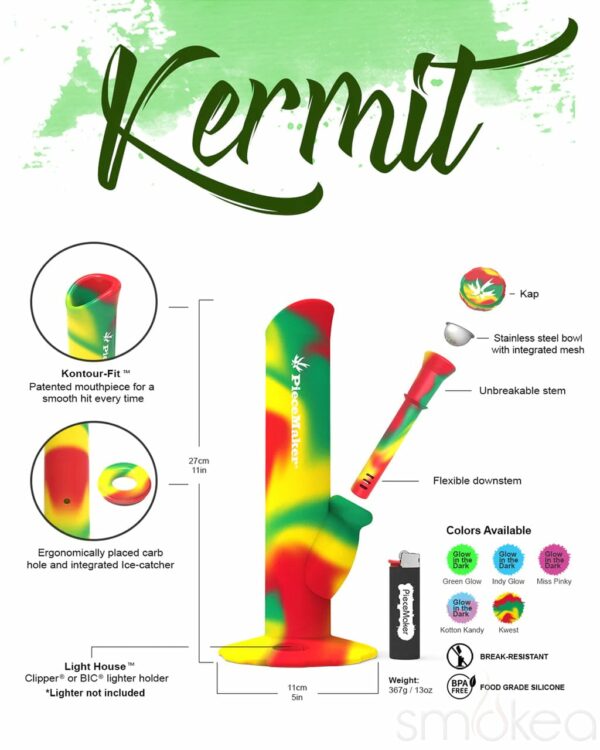 Shop Piecemaker Kermit Silicone Bong in australian