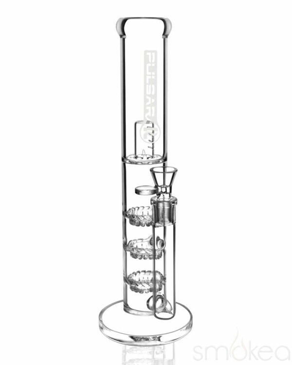 Shop Pulsar 14" Straight Triple Turbine Bong in australian