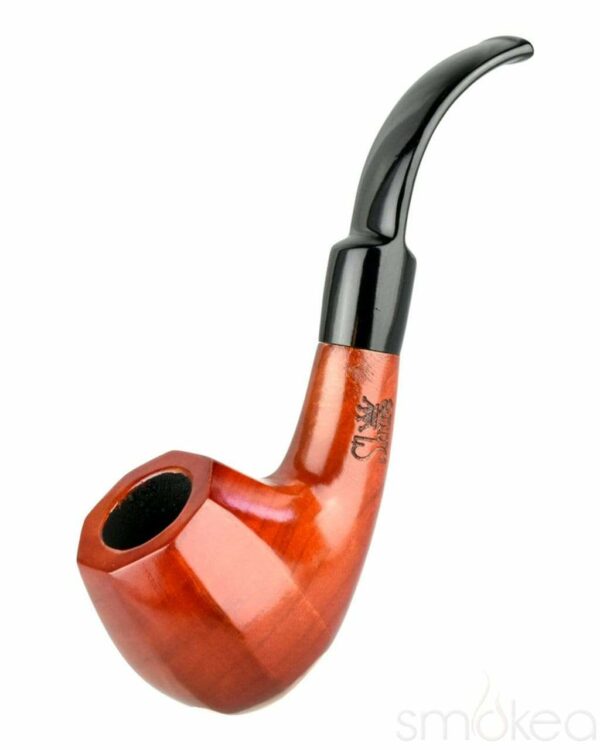 Shop Shire Pipes Bent Octagon Brandy Cherry Wood Pipe in australian