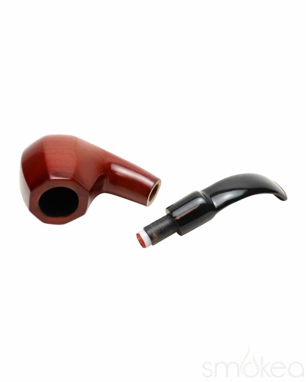 Shop Shire Pipes Bent Octagon Brandy Cherry Wood Pipe in australian