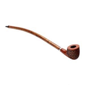 Shop Shire Pipes Engraved Curved Stem Cherry Wood Pipe in australian